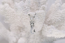 Silver Mermaid Necklace - With Clear Swarowski Crystals