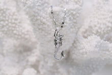 Silver Mermaid Necklace - With Colored Swarowski Crystals